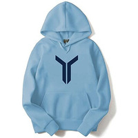 Adro Men's Cotton Neck Hooded Sweatshirt (H22-M-Lnn-Sk_Skyblue_2Xl)