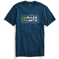 Adro No Rules No Limits Mens Printed T-Shirt (Rnr-M-Lim-Sb_Teal_Xl)