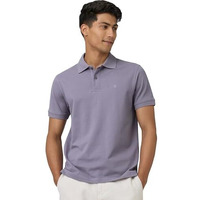 Xyxx Men's Cotton Solid Regular Fit T-Shirt (Xy_Cr14_Polo Tshirt_1_Misty Lilac