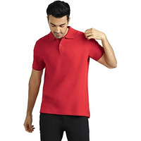 Xyxx Men's Cotton Solid Relaxed Fit T-Shirt (Xy_Cr14_Polo Tshirt_1_Red