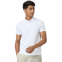 Xyxx Cotton Men's Solid Regular Fit Shirt (Xy_Cr14_Polo T-Shirt_1_White, Small