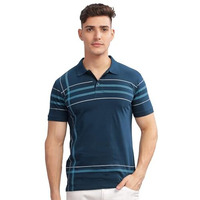 Adro Men's Solid Regular Fit Polo Shirt (Pnop24-L1-Sbwhsb_Teal