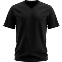 Adro Mens V Neck T-Shirt|100% Combed Cotton T-Shirt|V-Neck Half Sleeve T-Shirt|Vn24-M-Pln-Bl-2Xl Black