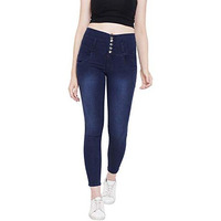 Nifty Women's Denim Stretchable High Waist Jeans (1236, Blue, 30)