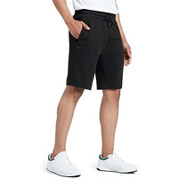 Xyxx Athleisure Men's Cotton Shorts | Super Soft, Knee Length Comfortable Everyday Wear | Relaxed Fit Solid Code Shorts With Zipper Pocket | Pack Of 1 (Black, Small)