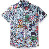 Lookmark Mens Slim Fit Printed Shirt Beta M