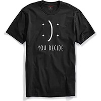 Adro You Decide Mens Printed T-Shirts (Rnr-M-Dec-Bl_Black_2Xl)