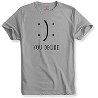 Adro You Decide Mens Printed T-Shirts (Rnr-M-Dec-Gr-M_Grey)
