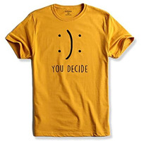 Adro You Decide Mens Printed T-Shirts (Rnr-M-Dec-Mu_Mustard_L)