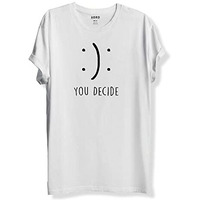 Adro You Decide Mens Printed T-Shirts (Rnr-M-Dec-Wh_White_Xl)
