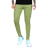 Lookmark Men's Slim Fit Solid Lycra Blend Full Elastic Sport Wear Running Gym Stretchable Jogger Track Pant In Pista Color(Track 03 Pista-Xxl)