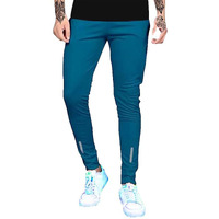 Lookmark Men's Slim Fit Solid Lycra Blend Full Elastic Sport Wear Running Gym Stretchable Jogger Track Pant In Rama Color(Track 03 Rama-Xxl)