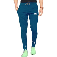 Lookmark Men's Slim Fit Solid Lycra Blend Full Elastic Sport Wear Running Gym Stretchable Jogger Track Pant In Rama Color(Track 04 Rama-S)