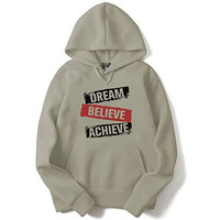 Adro Men's Cotton Neck Hooded Sweatshirt (H20-M-Dba-Ch_Beige_M)