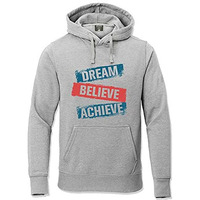 Adro Men's Cotton Neck Hooded Sweatshirt (H20-M-Dba-Gr_Grey_L)