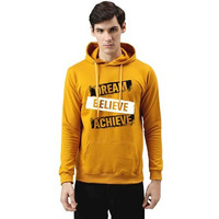 Adro Men's Cotton Hooded Hoodie (H20-M-Dba-Mu_Mustard_Xl)