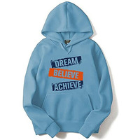 Adro Men's Cotton Neck Hooded Sweatshirt (H20-M-Dba-Sk_Skyblue_2Xl)