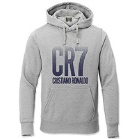Adro Men's Cotton Football Printed Hooded Sweatshirt (H20-M-Cr07-Gr_Grey_Xl)