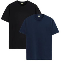 Adro T Shirts Pack Of 2 Mens Tshirts Cotton T Shirts For Men Tshirt T-Shirts Combo T Shirts Tshirts For Men Plain Solid Tshirts Black Navy Tshirt For Men Rcm2-Pln-Bl-Nb-Xl