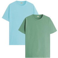 Adro T Shirts Pack Of 2 Mens Tshirts Cotton T Shirts For Men Tshirt T-Shirts Combo T Shirts Tshirts For Men Plain Solid Tshirts Mint Pista Tshirt For Men Rcm2-Pln-Mi-Pt-M
