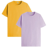 Adro T Shirts Pack Of 2 Mens Tshirts Cotton T Shirts For Men Tshirt T-Shirts Combo T Shirts Tshirts For Men Plain Solid Tshirts Mustard Purple Tshirt For Men Rcm2-Pln-Mu-Pu-M