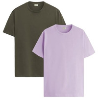 Adro T Shirts Pack Of 2 Mens Tshirts Cotton T Shirts For Men Tshirt T-Shirts Combo T Shirts Tshirts For Men Plain Solid Tshirts Olive Purple Tshirt For Men Rcm2-Pln-Ol-Pu-Xl