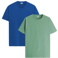 Adro T Shirts Pack Of 2 Mens Tshirts Cotton T Shirts For Men Tshirt T-Shirts Combo T Shirts Tshirts For Men Plain Solid Tshirts Royal Blue Pista Tshirt For Men Rcm2-Pln-Rb-Pt-2Xl