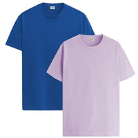 Adro T Shirts Pack Of 2 Mens Tshirts Cotton T Shirts For Men Tshirt T-Shirts Combo T Shirts Tshirts For Men Plain Solid Tshirts Royal Blue Purple Tshirt For Men Rcm2-Pln-Rb-Pu-S