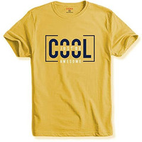 Adro Just Be Cool Design Printed T-Shirts For Men & Women (Rnr-S35-Jba-Ly_Light Yellow_M)