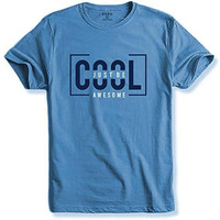 Adro Just Be Cool Design Printed T-Shirts For Men & Women (Rnr-S35-Jba-Sk_Skyblue_2Xl)