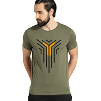 Adro Graphic Design Mens Cotton Printed T-Shirts (R21-M-Lnl-Ol_Olive_2Xl)