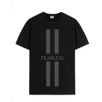 Adro Mens Fearless Printed Cotton T-Shirt_Rn24-L2-Frls-Bl-Xl Black