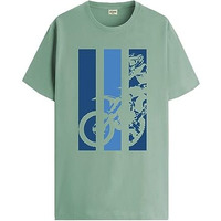 Adro Men's Bike Rider Printed Cotton T-Shirt (Rn22-2-Bik-Pt_Pista_M)