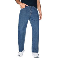 Kotty Men's Solid Mid Rise Comfortable And Strechable Stylish Jeans(Blue,34)