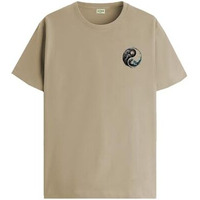 Adro Men's Solid Regular Fit T-Shirt (Rn24-Stick-Yong-Be_Beige