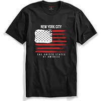 Adro Usa American Flag Printed Cotton T-Shirts For Men (R22-M-Nww-Bl_Black_Xl)