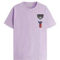 Adro Tshirt For Men | Anime T Shirt For Men | 100% Cotton Tshirt | Graphic Printed T-Shirt | Chest Printed Tshirt | Spiderman Tshirt | T-Shirts| Rn24-Stick-Spid-Pu-M Purple