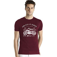 Adro Men's Regular Fit T-Shirt (Rnr-M-Ame-Bg-L_Maroon_Large)