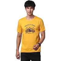 Adro Men's Regular Fit T-Shirt (Rnr-M-Ame-Mu-Xl_Mustard_X-Large)