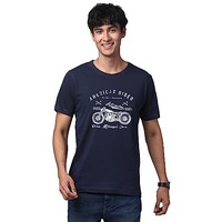Adro Men's Regular Fit T-Shirt (Rn-M-Ame-Nb_Navy_L)