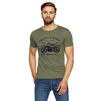 Adro Men's Regular Fit T-Shirt (Rnr-M-Ame-Ol-M_Olive Green_Medium)