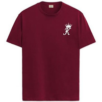 Adro Men's Solid Regular Fit T-Shirt (Rn24-Stick-Kk-Mr_Maroon