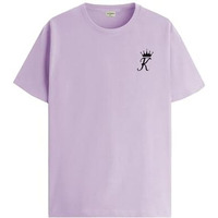 Adro Men's Solid Regular Fit T-Shirt (Rn24-Stick-Kk-Pu_Purple