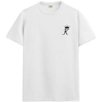 Adro Men's Solid Regular Fit T-Shirt (Rn24-Stick-Kk-Wh_White