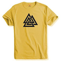 Adro Triangle Mens Printed T-Shirt (Rnr-M-Tkt-Ly_Light Yellow_L)