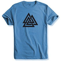 Adro Triangle Mens Printed T-Shirt (Rnr-M-Tkt-Sk_Skyblue_S)