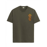 Adro Tshirt For Men | Anime T Shirt For Men | 100% Cotton Tshirt | Graphic Printed T-Shirt | Chest Printed Tshirt | Groot Anime Tshirt | T-Shirts| Rn24-Stick-Groo-Ol-M Olive