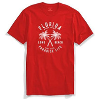 Adro Florida Paradise Life Mens Printed T-Shirt (Xl, Red)