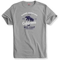 Adro Summer Adventures California Mens Printed T-Shirt (M, Grey)