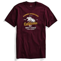 Adro Summer Adventures California Mens Printed T-Shirt (S, Maroon)